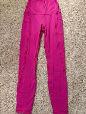 Lululemon Align High Rise Pants with Pockets, 25”, Size 2, Sonic Pink